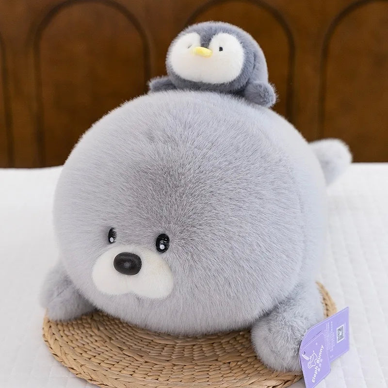 Kawaii Stuffed Doll Plush Toy Cute Penguin Backpack Sloth Seal for Kids Birthday Xmas Gift Soft Cuddly Animal Plushie