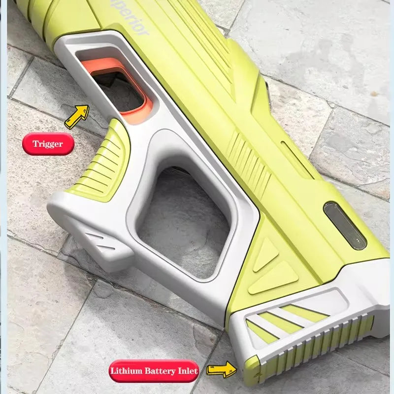 Full Automatic Electric Water Gun 43cm Portable Rechargeable Water Blaster for Outdoor Activities