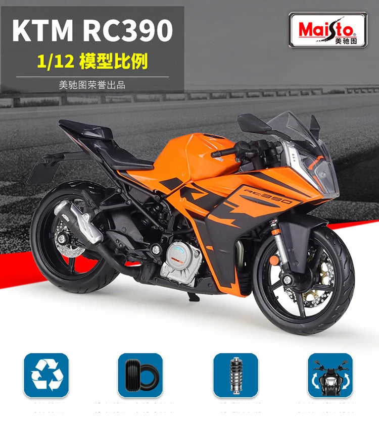1 12 Scale KTM RC390 Diecast Motorcycle Model