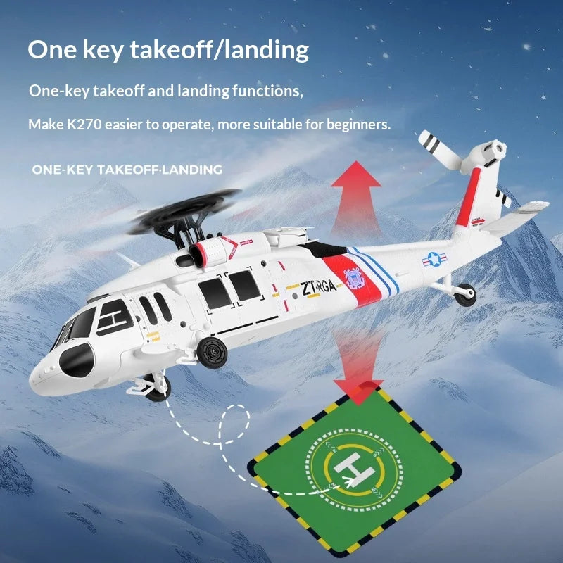 Remote Control Military Helicopter With Brushless Motor And Optical Flow Positioning