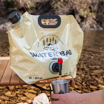 Outdoor Camping Mini Folding Water Bag 8L Large Capacity Portable Water Bag for Survival Emergency Supplies