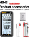 6000 Counts Digital Smart Multimeter Transistor Testers True RMS Auto Electrical Capacitance Meter Temp Resistance
