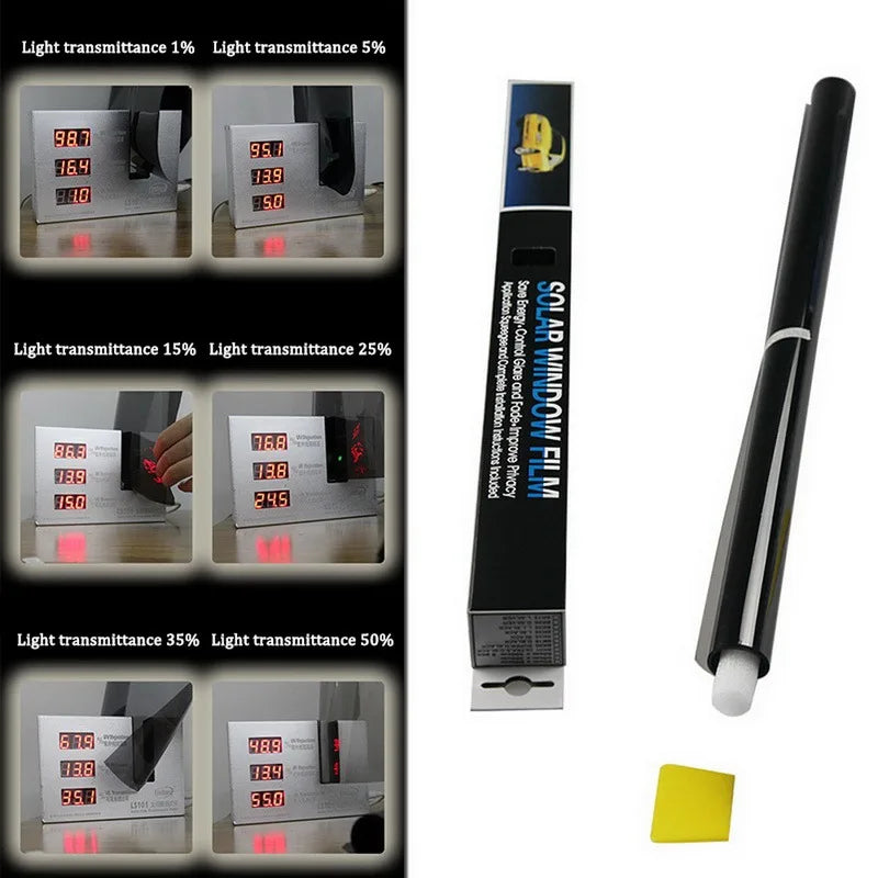 5/15/25/35/50% VLT Reflective Silver Glass Film Heat Blocking Vinyl Roll Stickers for Home Car Self Adhesive Privacy Window Tint