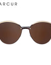Style Polarized Sunglasses For Women Catmore Round Sun Glass Ladies Woman Eyewear Accessory UVAB Protection