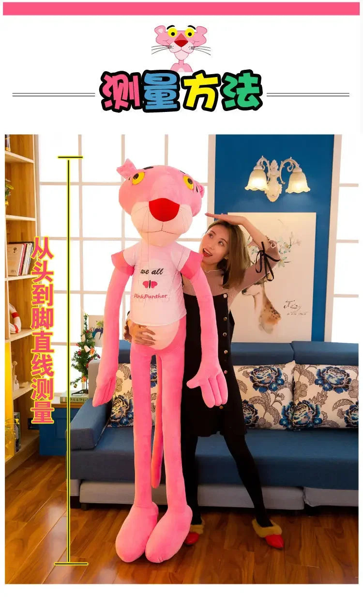 Disney 60cm~180cm  Pink Plush Doll Toys Cute Cartoon Leopard Stuffed Animal  Toy Soft Kawaii Stuffed Doll Christmas Gift