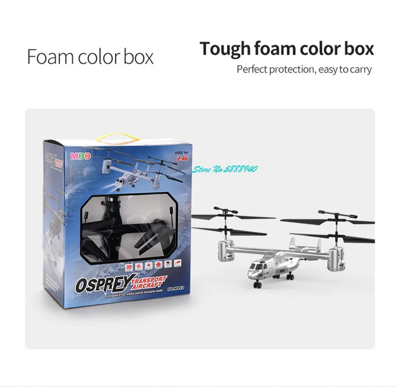 Professional Six Channel Brushless Remote Control Military Helicopter