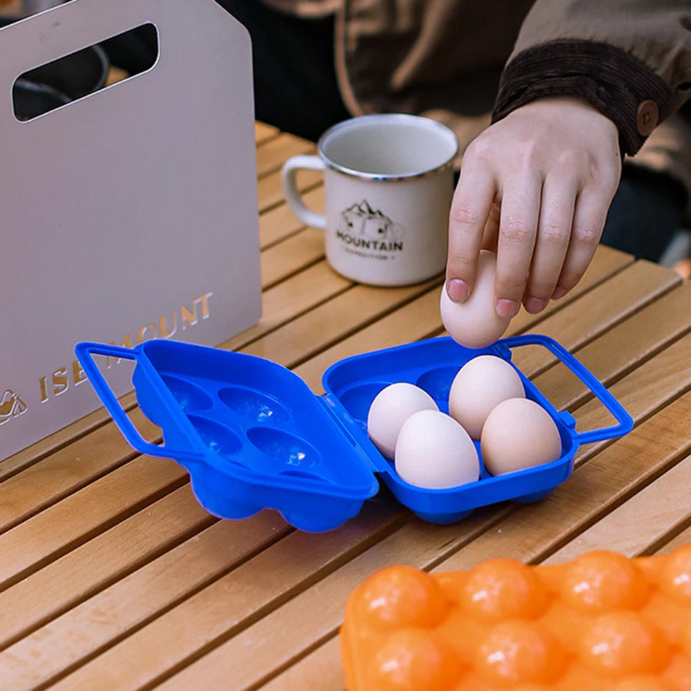 6-Grid Portable Egg Storage Box – Shockproof & Drop-Resistant Refrigerator Egg Organizer Case