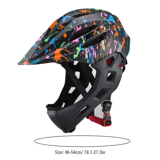 Adjustable Breathable  Bike Helmets  Lightweight Full Face Bicycle Helmet with LED Light 16 Openings for 46-54cm Head
