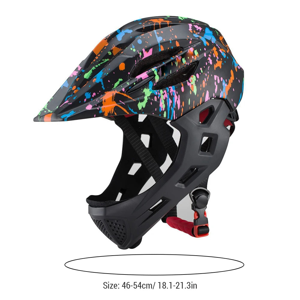 Adjustable Breathable  Bike Helmets  Lightweight Full Face Bicycle Helmet with LED Light 16 Openings for 46-54cm Head