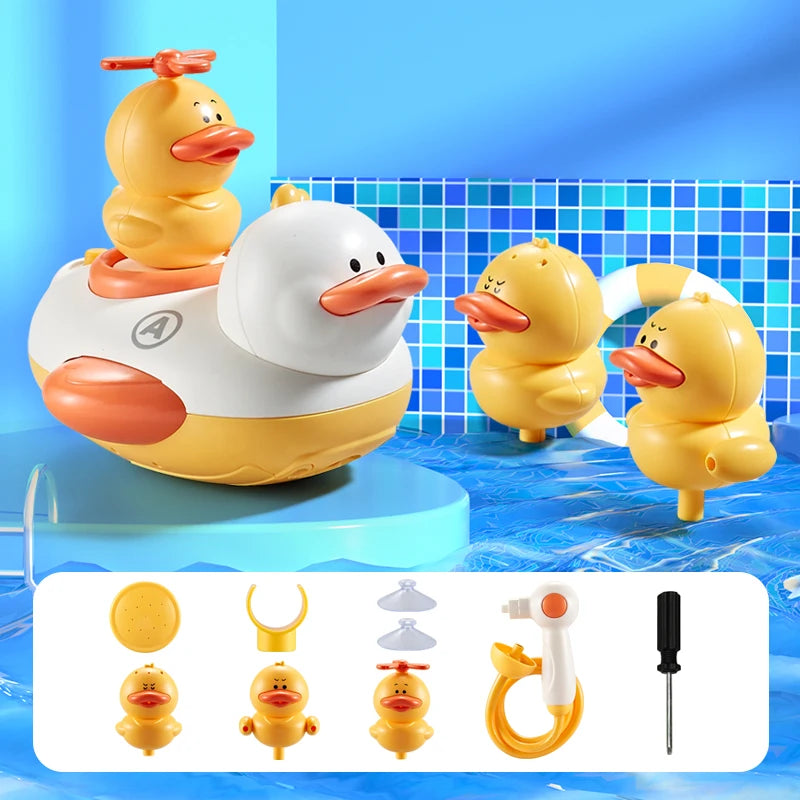 Baby Cartoon Duck Shower Classic Shower Bath Toy Animal Sprinkle Bathroom Swimming Bathing Shower Educational Toys for Kids Gift