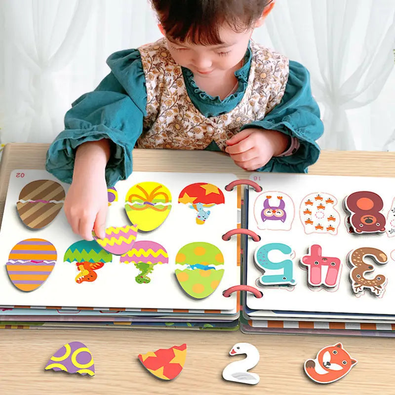 Montessori  Busy Book My First Quiet Book Paste Learning Educational Toys Books  Matching Game Toys for 1 to 3 Y