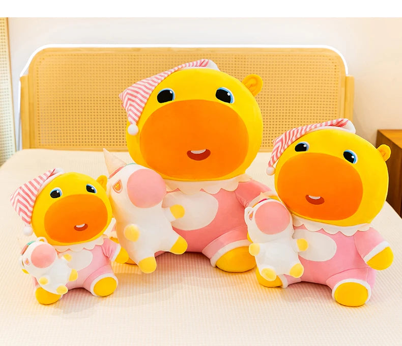 Sleepwear Capybara Plush Toy With Unicorn Doll Soft Pillow