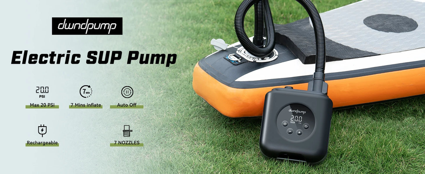 Electric SUP Pump Inflatable PVC Boat Accessories Stand Up Paddle Boards 20PSI Pump for Kayak Surfing Kite Mattress Tents