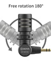 Wired Microphone Plug and Play Portable Audio Video Recording Mic for iPhone Android Camera PC Live Streaming Vlog