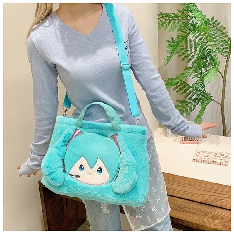 Kawaii Anime Character Plush Messenger Bag Soft Shoulder Bag