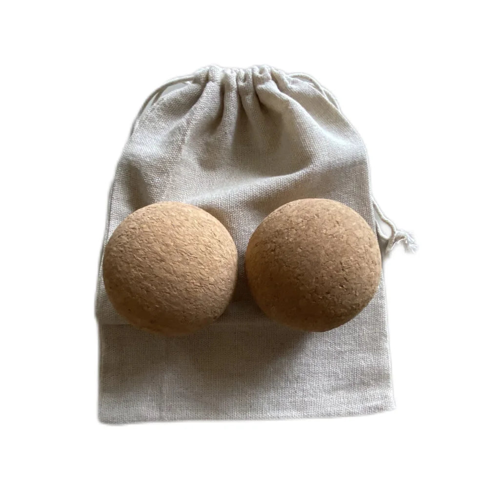 Natural Cork Massage Ball Fascia Peanut Ball Yoga Block Roller Shoulder Cervical Spine Fascia Ball Set Yoga New Exercise Fitness