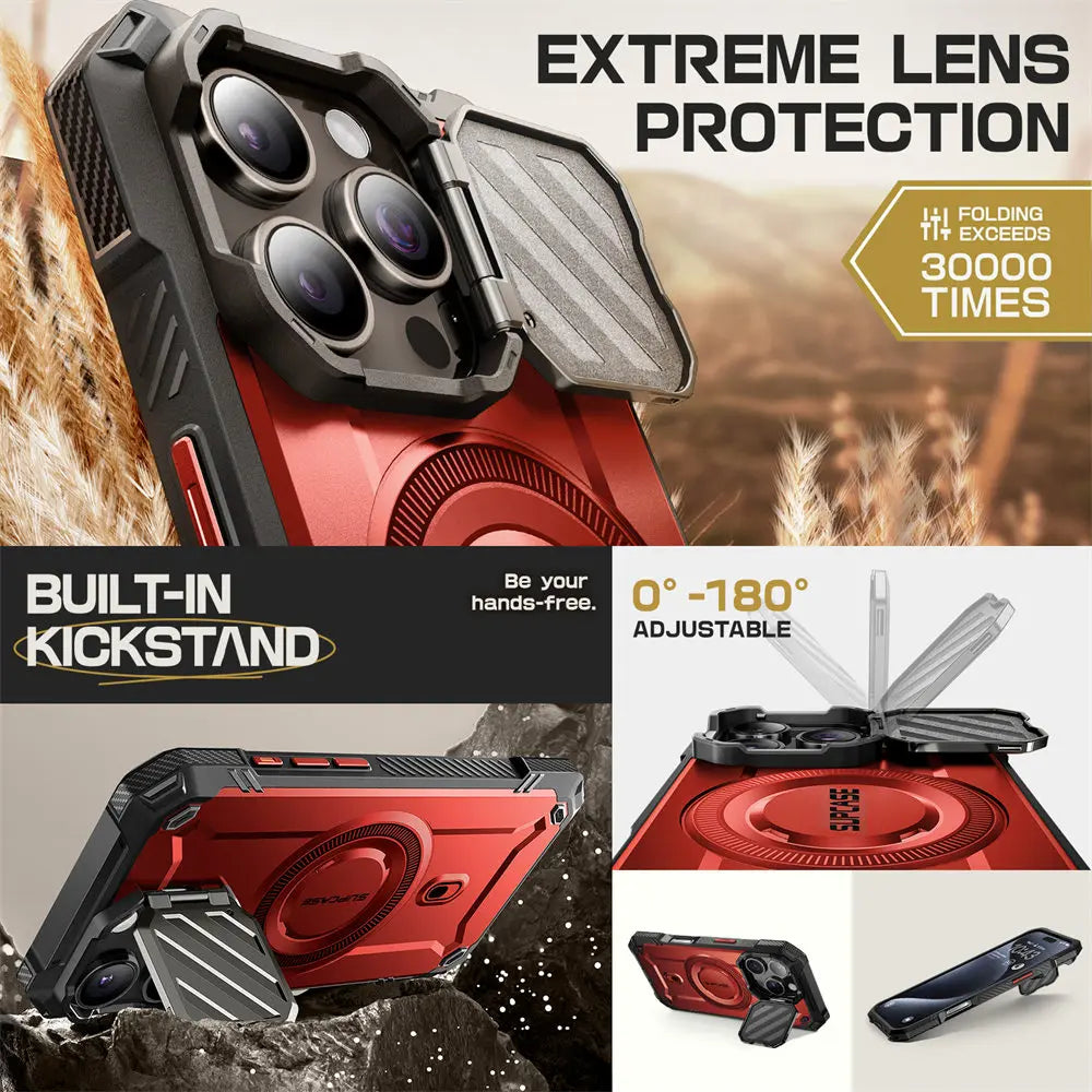 For iPhone 16 Pro Case 6.3" 2024 UB Mag XT Heavy Duty Rugged Strong  Phone Case with Camera Cover