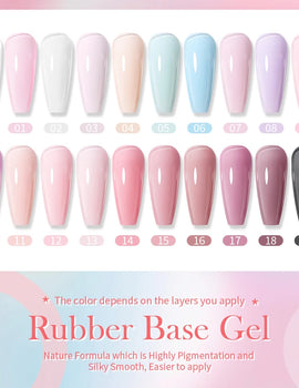 15ml Milky Pink Rubber Base Gel Nail Polish Glitter Semi-Permanent Varnish Soak Off Self Leveling UV LED Polish