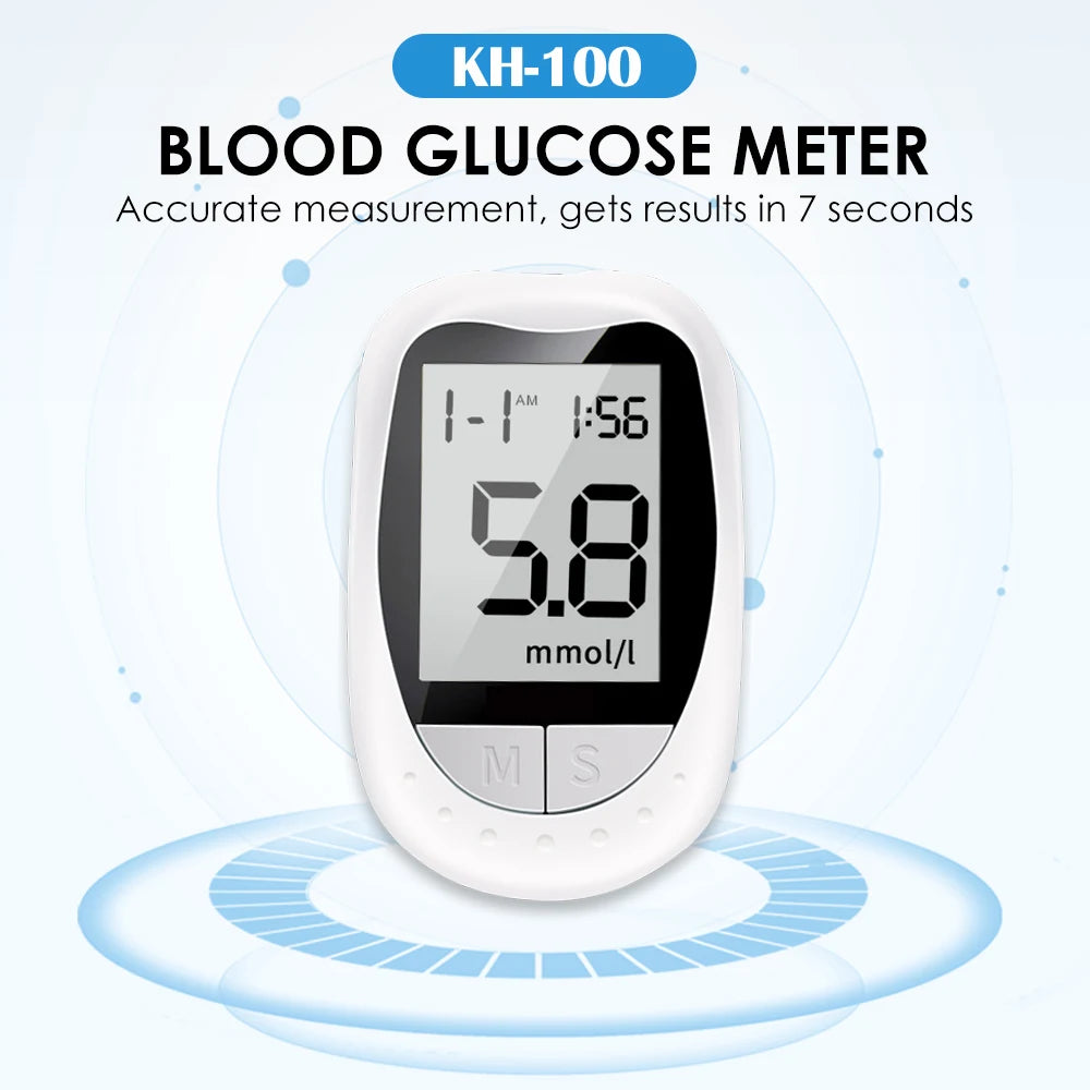 Blood Glucose Meter Glucometer Kit Code Free Diabetes Test 50/100pcs Strips With Lancets Medical Blood Sugar Mg/mmol