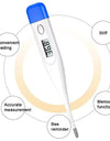 1 PC Digital Thermometer Good Quality Clinical Oral Underarm Rectal Test  Adult Fever Temperature Basal Rigid Tip Termometer