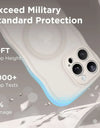 For iPhone 15 Pro Max Case Curly Wave Frame Shape Design Camera Protection Drop Shockproof Compatible with MagSafe Phone Case