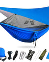 Portable Outdoor Camping Hammock with Mosquito Net High Strength Parachute Fabric Hanging Bed Hunting Sleeping Swing