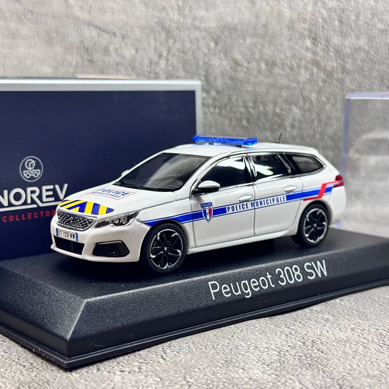 1 43 Scale Peugeot 308 SW 2018 Police Diecast Model Car