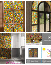 45/60/90Cm Rainbow Window Privacy Film 3D Decorative Vinyl Stained Glass Decals Static Cling Non-Adhesive Window Film Stickers