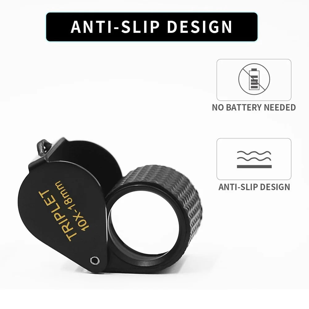 10X Hastings Triplet Jewelry Loupe Optical Glass Magnifier