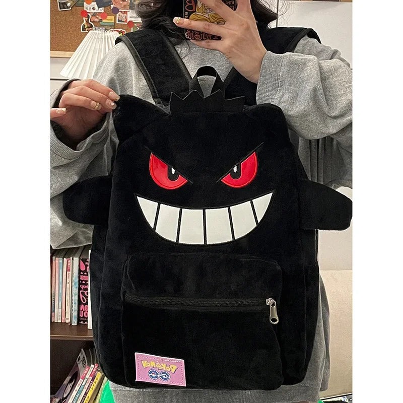 Gengar Plush Backpack Large Capacity Soft Shoulder Bag