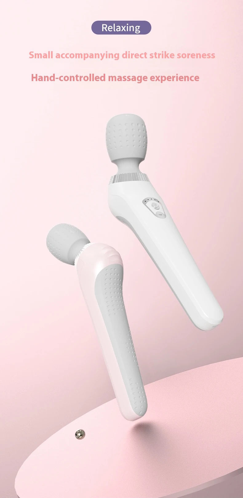 Deep Tissue Massage  USB Rechargeable Portable Full Body Muscle Massage 5-speed Adjustable Fascia  Pink and Black