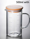 250/350/500/1000ml Glass Measuring Cup With Lid Heat-resistant With Scales Laboratory Beaker Handle Kitchen Measuring Mug