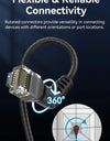 CAT6A Ethernet Cable 10Gbps 90/360 Degree Rotation CAT 6A Slim Networking Internet Lan Cord for PC PS4 Router RJ45 Cable