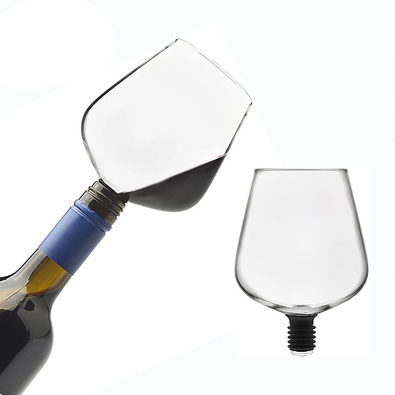 270/500ml Red Wine Glass Goblet To Drink Straight From The Bottle Drink Directly Clear Champagne Glass Cup With Silicone Seal