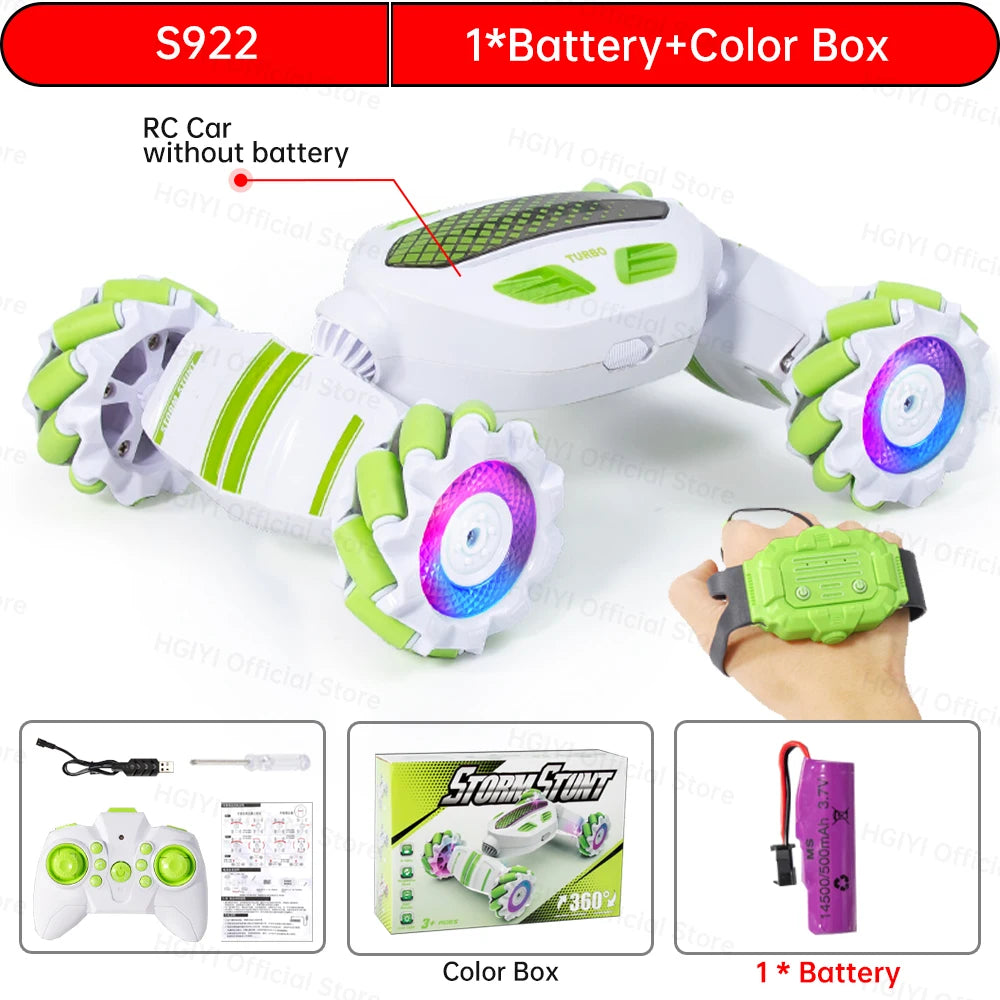 RC Stunt Car With Music Lights Double Remote Control 360° Degree Rotation Off Road Kids Rc Drift Car Toy