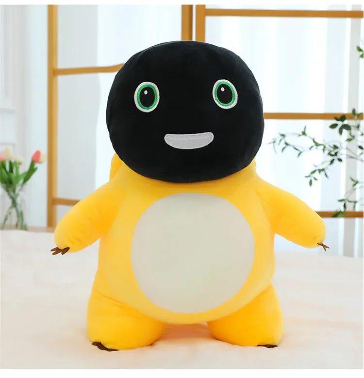50cm Kawaii Plush Nai Long Stuffed Doll Black Face Baby Dragon Cute Smiling Funny Mask Toy Kids Birthday Xmas Gift for Girls