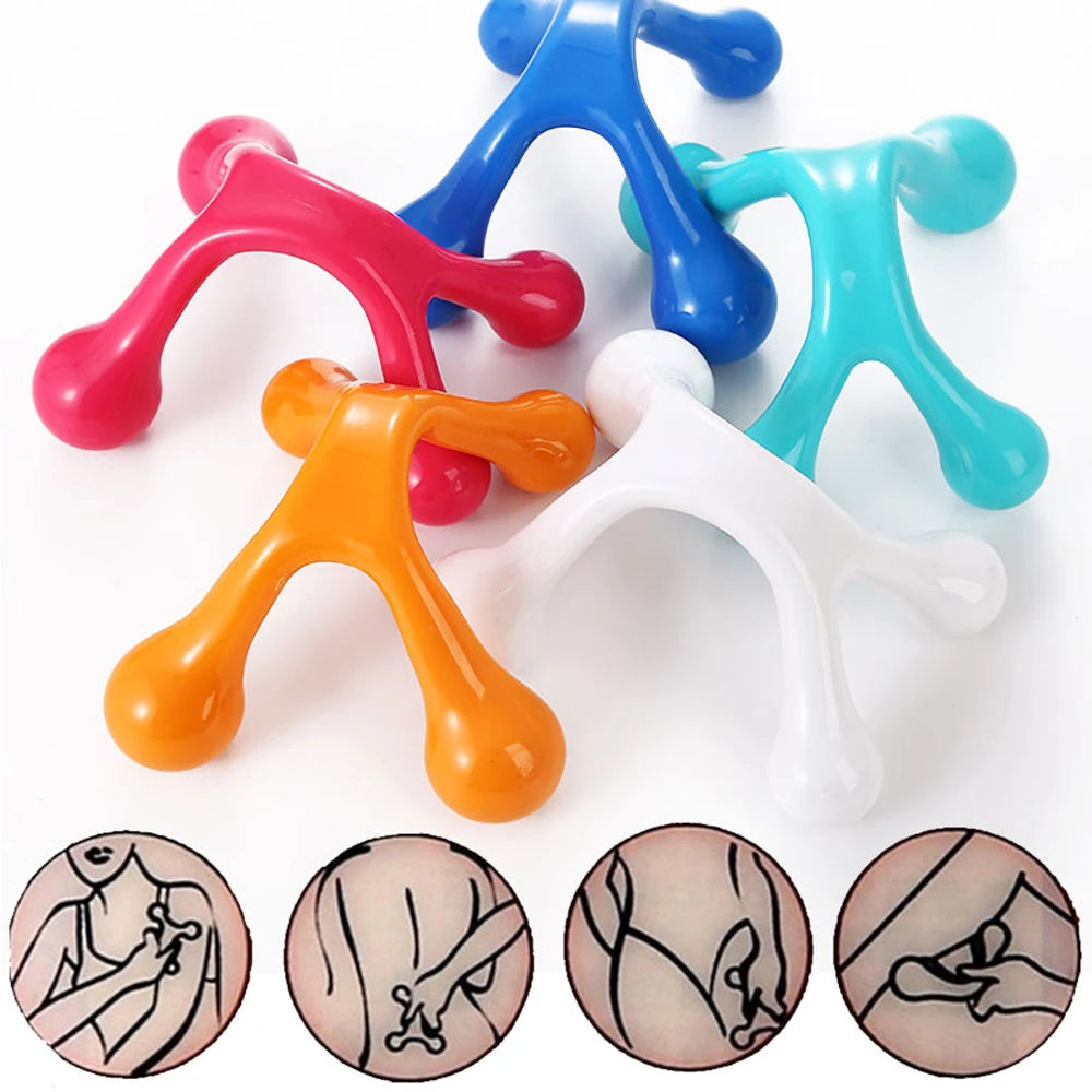 Useful 4 Balls Mini Manual Massager Arm Back Leg Head Foot Acupuncture Point Massager Tools Relaxation Eliminate Oedema Fat