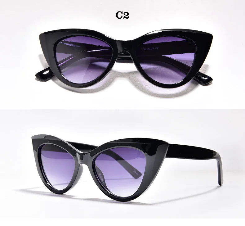 Vintage Cat Eye Sunglasses for Women UV400 Eyewear