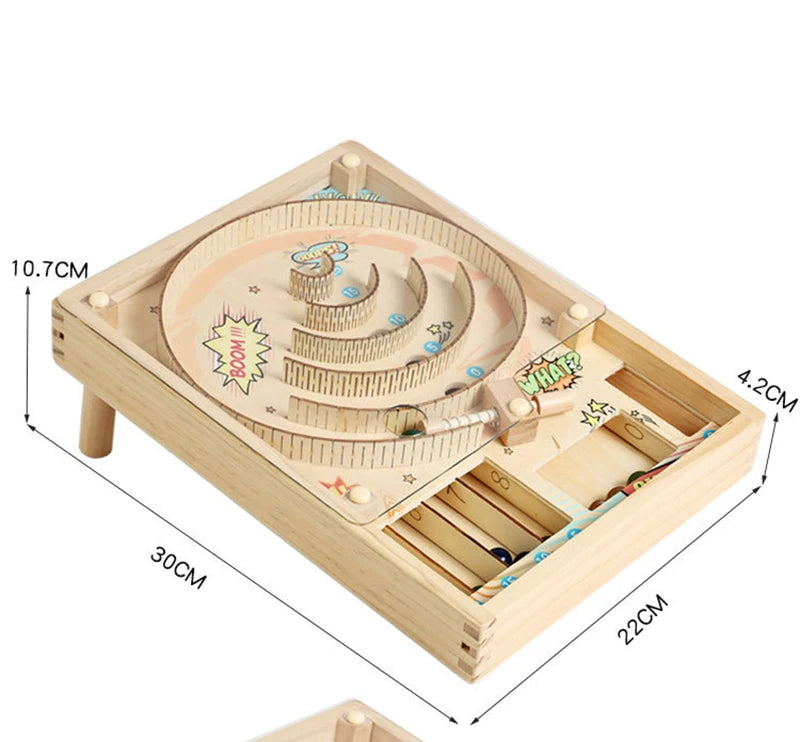 Wooden Pinball Table Game – Party & Brain Teaser Toy