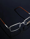 Men Reading Glasses Presbyopia Eyewear Full Frame Anti-Scratch Diopter Gold Color Glasses Unisex Multiple Degrees