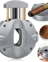 3-1 Cigar V Cutter with Stainless Steel Blade, Cigar Holder and Decompression Rotator, Round Cigar Cutter Ergonomically Designed