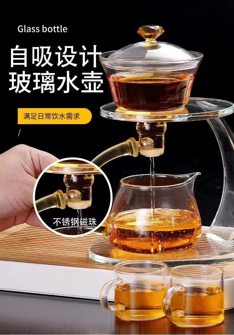 Heat-resistant Glass Teapot Holder Base Tea infusers Tea Ware Tea Making Kungfu Teapot Teacup Automatic Tea Set