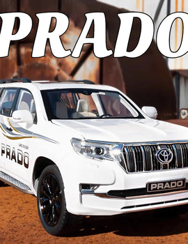 1:18 Large Size Prado SUV Model Toy Car Doors Opened Metal Diecast Shock Absorption Music Light Vehicles Models Birthday Gifts