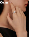1.0CT D Color VVS1 Moissanite Wedding Ring For Women Diamond Cut 925 Sterling Silver Flower Rings
