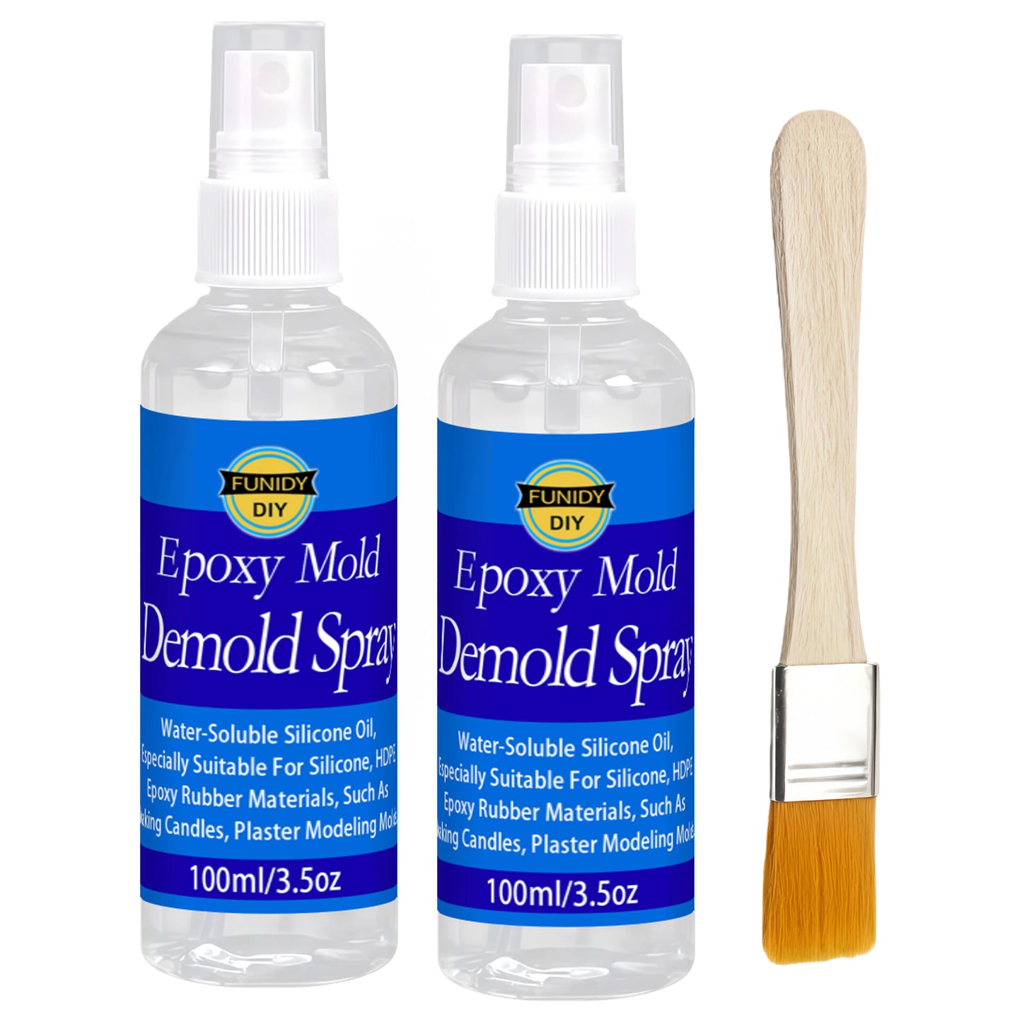 3.5oz Epoxy Mold Release Spray – Quick-Drying Silicone Oil Non-Stick Demolding for Resin & Candle Making