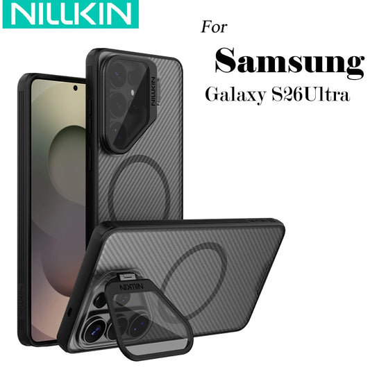 Magnetic CamShield Prop Case for Samsung Galaxy S26 Ultra – Camera Protection Bracket PC + TPU Back Cover