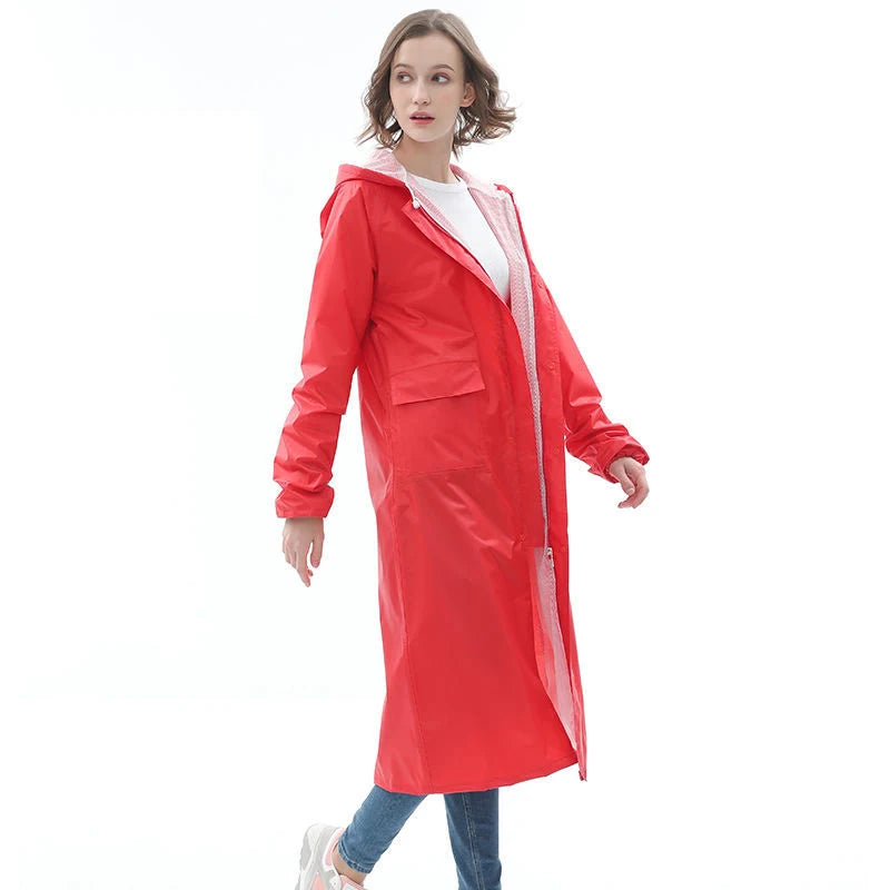 Heavy Duty Waterproof Hooded Rain Poncho for Adults