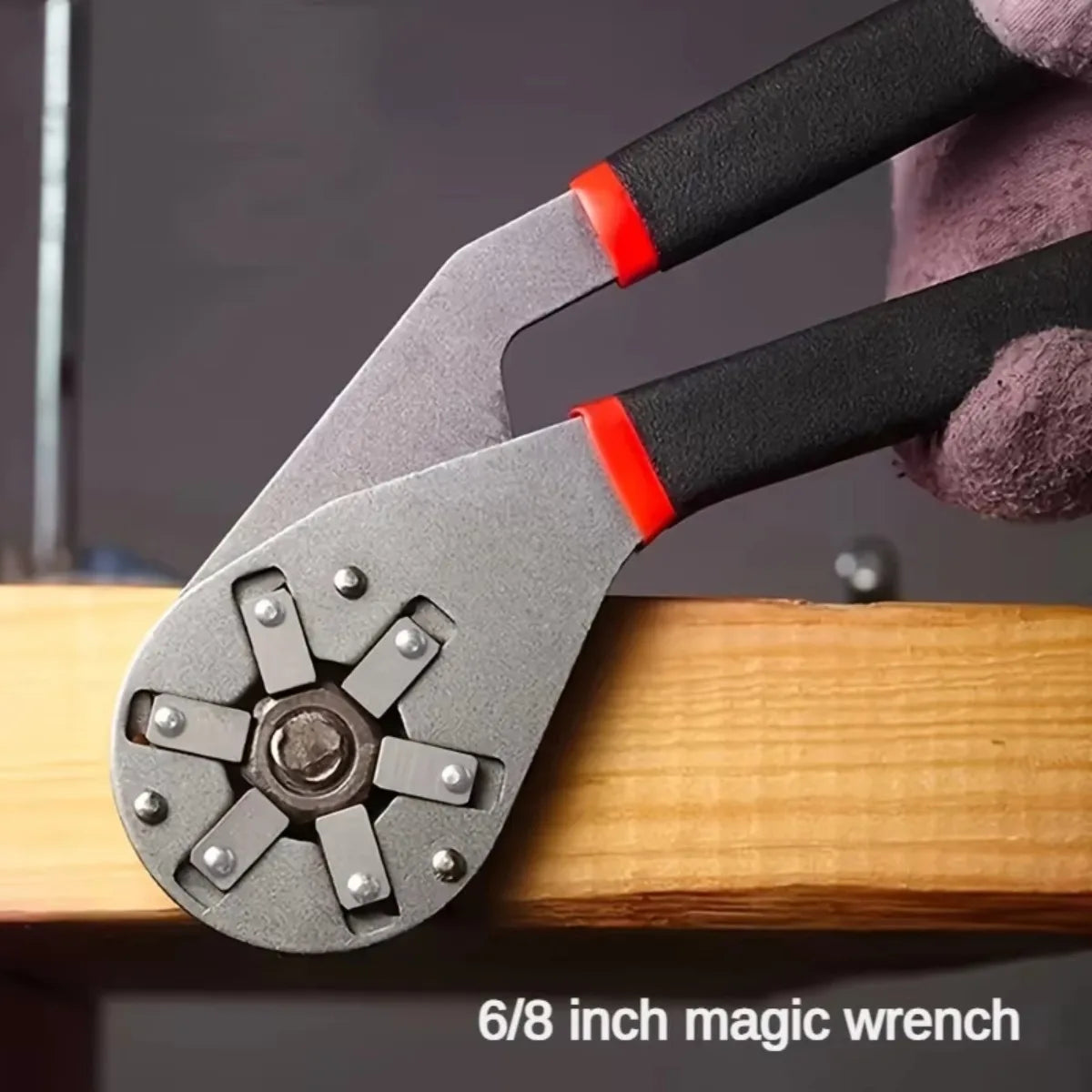6/8 Inch Magic Wrench Household Maintenance Adjustable Twisting Hand Clamping Socket Outer Hexagonal Multifunctional Tool