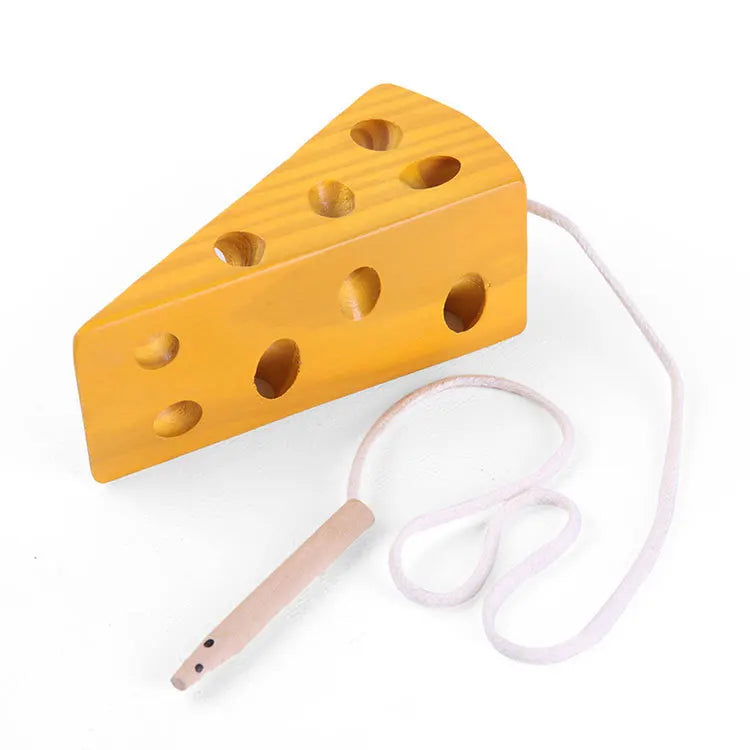 Montessori Wooden Toys for  1 2 3 Years Early Learning Educational Toys Watermelon Cheese Threading Puzzle Games 0 12 Months