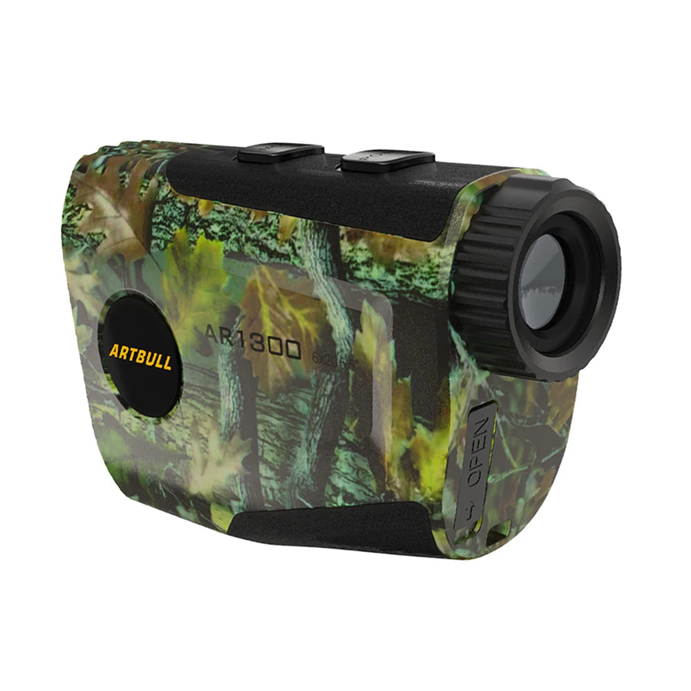 Camouflage Rechargeable Golf & Hunting Laser Rangefinder with Flag-Lock Vibration